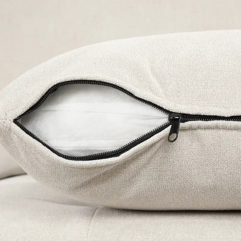 117.3 Oversized U-Shaped Sectional Sofa with Pull-out Bed and Throw Pillows