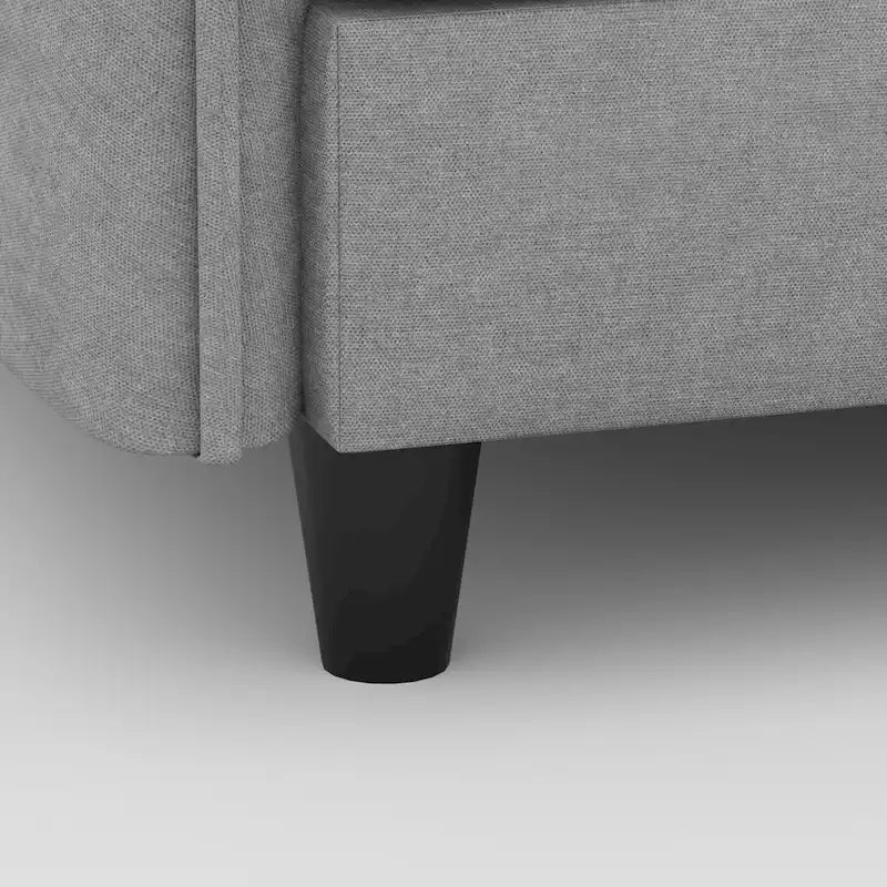 Grand 6-Seater U-Shaped Sofa with Movable Ottoman and Storage Pockets