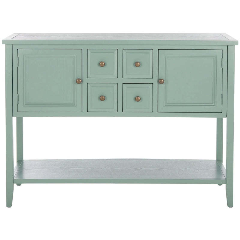 Oak Finish Storage Sideboard - 45.7" x 15" x 34"