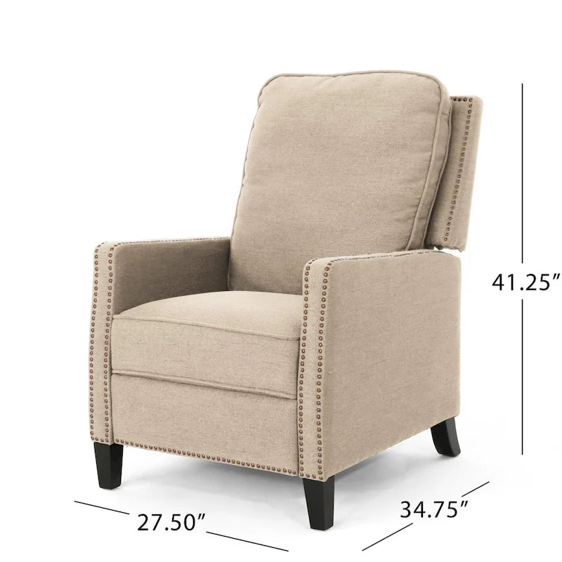 Traditional Fabric Pushback Recliner