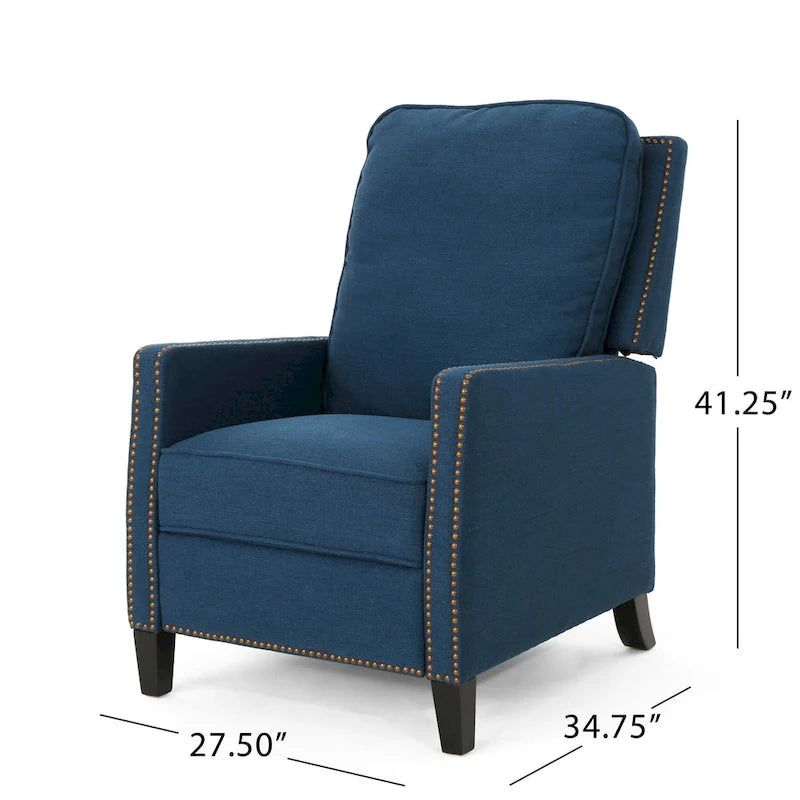 Traditional Fabric Pushback Recliner
