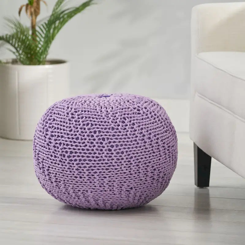 Knitted Cotton Pouf