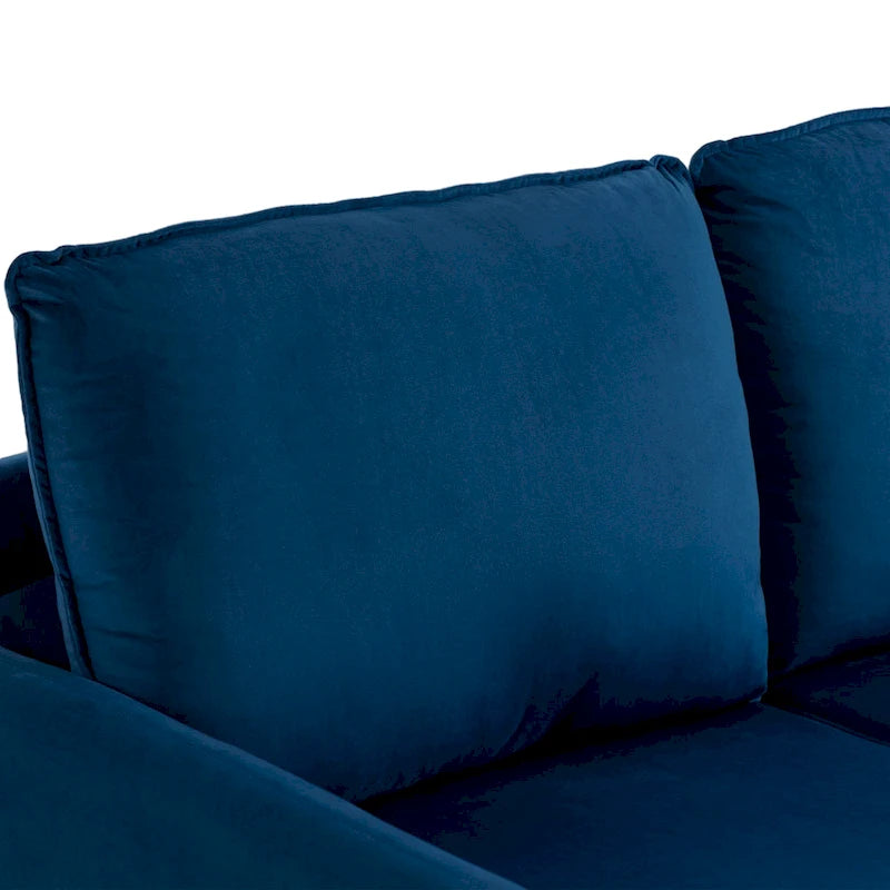 57" Modern Velvet Loveseat Sofa - White, Ginger, or Blue