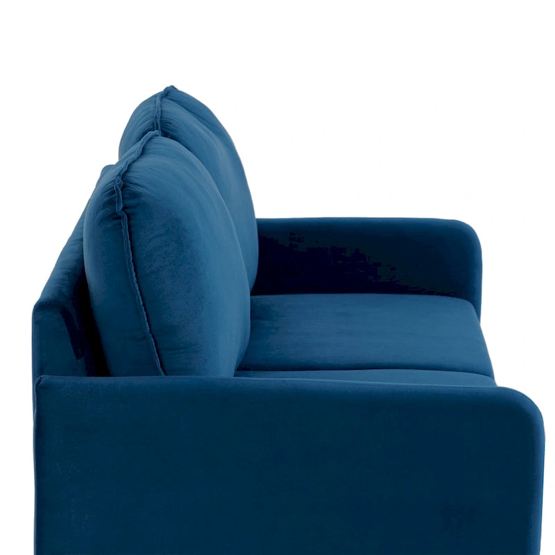 57" Modern Velvet Loveseat Sofa - White, Ginger, or Blue