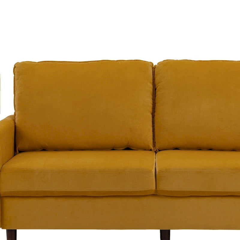 57" Modern Velvet Loveseat Sofa - White, Ginger, or Blue