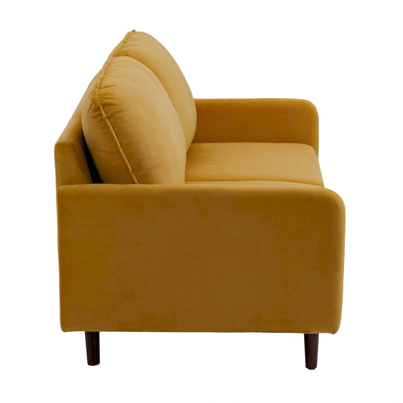 57" Modern Velvet Loveseat Sofa - White, Ginger, or Blue