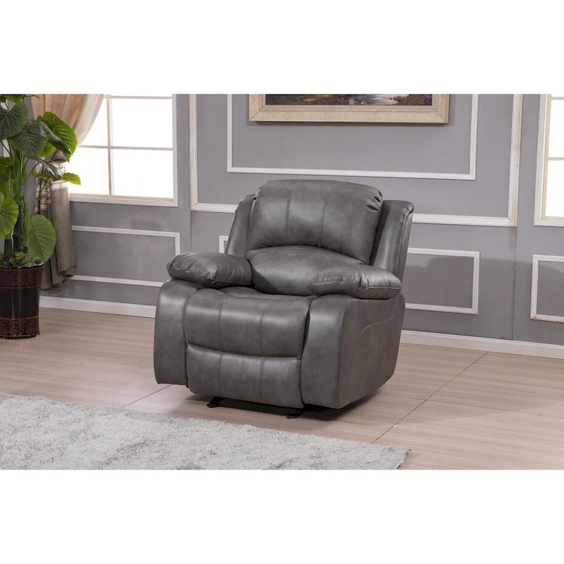 Bonded Leather Manual Reclining Single Seat Recliner Glider Chair