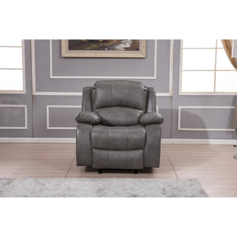 Bonded Leather Manual Reclining Single Seat Recliner Glider Chair
