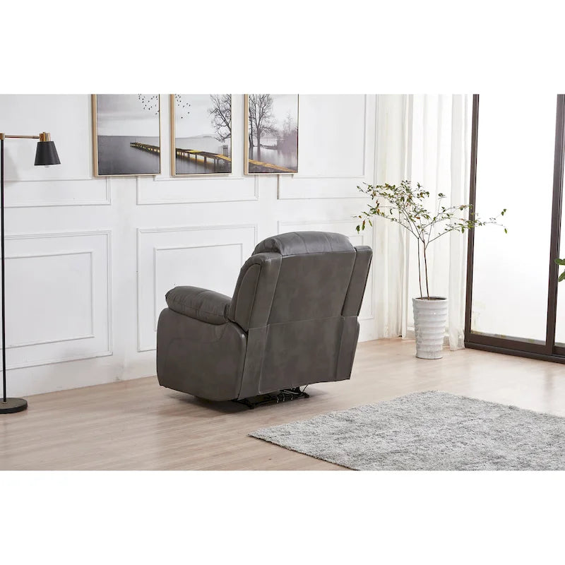 Bonded Leather Manual Reclining Single Seat Recliner Glider Chair
