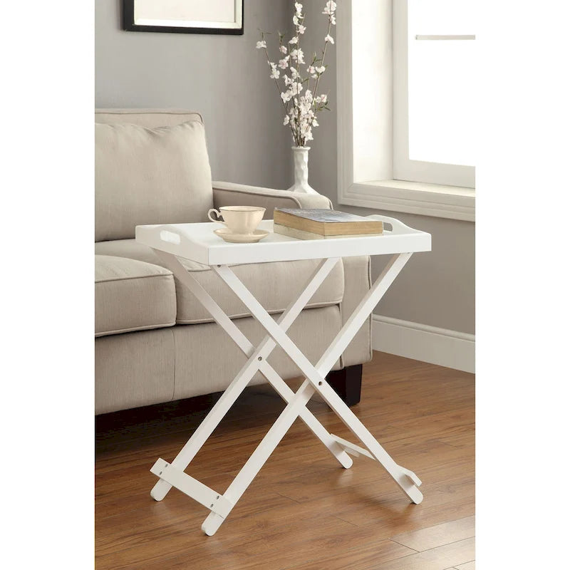 Folding Tray Table - Contemporary Style, Fully Assembled