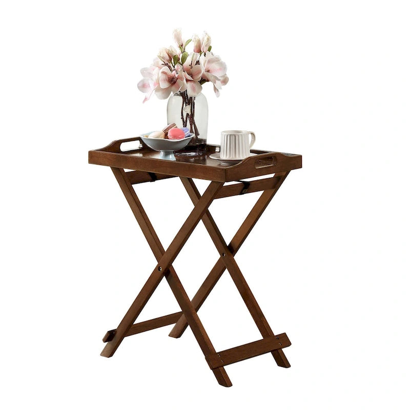 Folding Tray Table - Contemporary Style, Fully Assembled