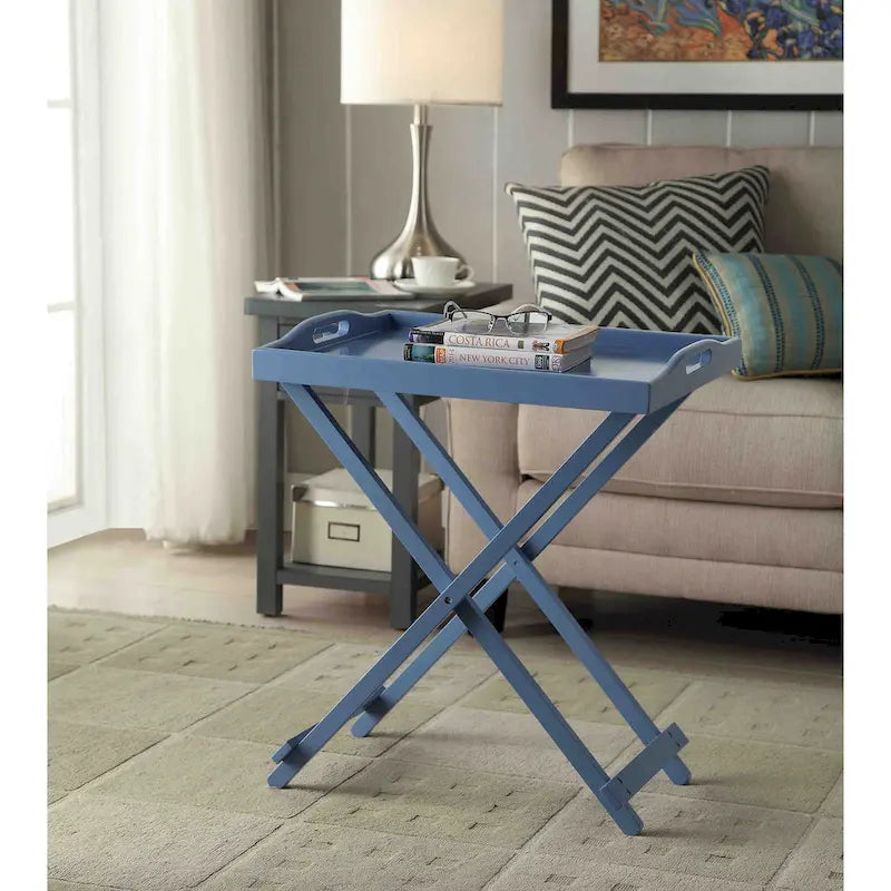 Folding Tray Table - Contemporary Style, Fully Assembled