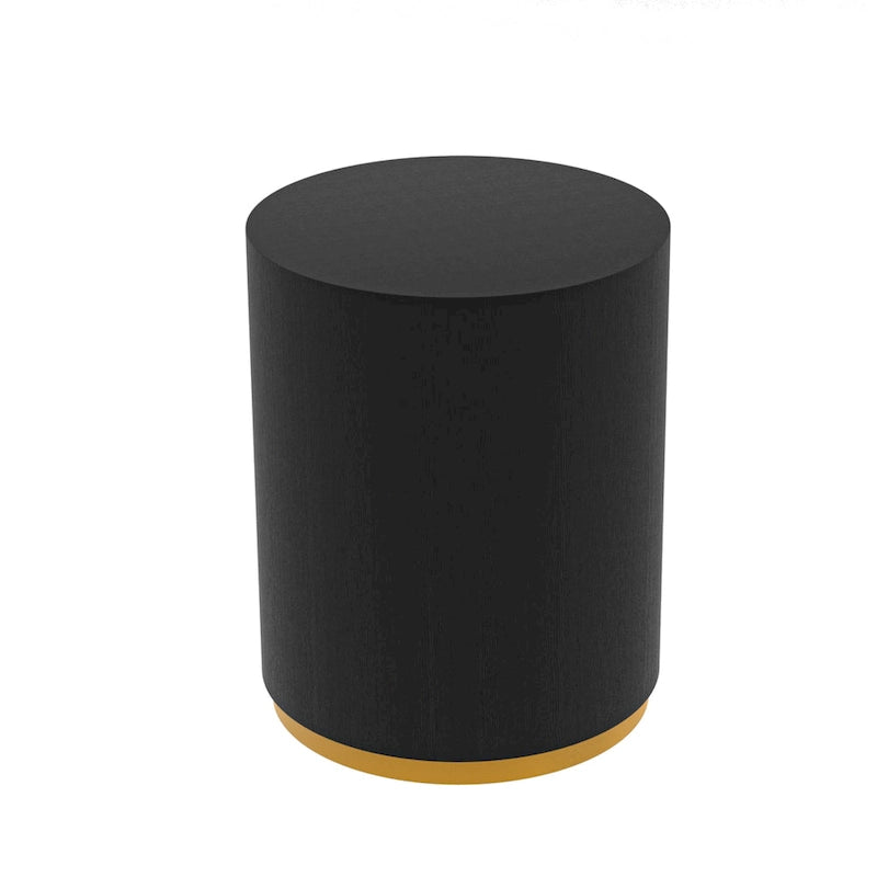 Marble-Look Fully Assembled Round Side Coffee Table