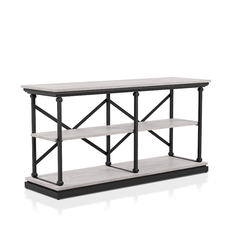 Transitional 59-inch 2-Shelf Console Table