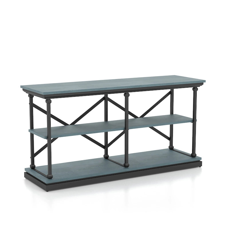 Transitional 59-inch 2-Shelf Console Table