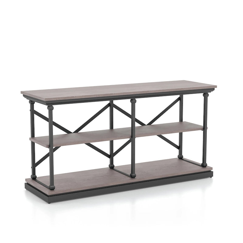 Transitional 59-inch 2-Shelf Console Table