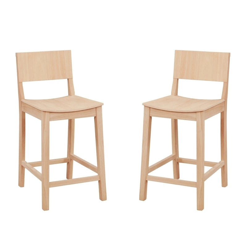Tabouret de comptoir sans accoudoirs en bois de 61 cm (lot de 2)