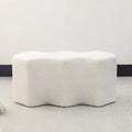 35" Velvet Polygon Ottoman Bench Foot Stool