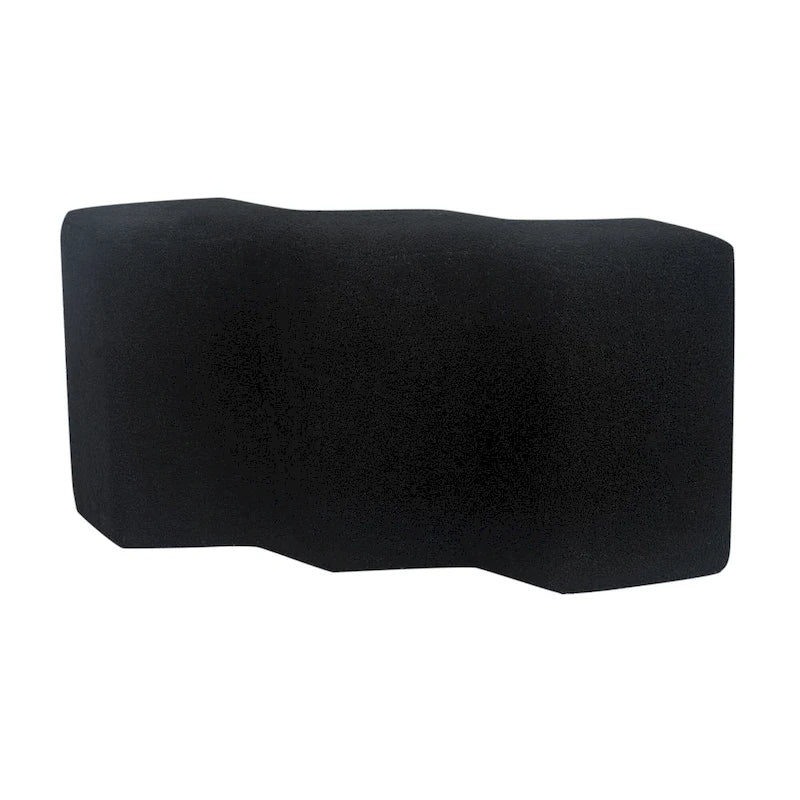 35" Velvet Polygon Ottoman Bench Foot Stool