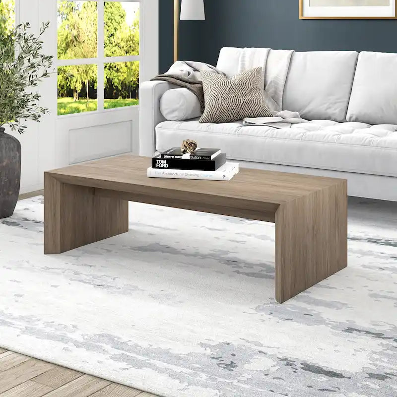 48 Wide Rectangular Coffee Table - Wood-Look Finish