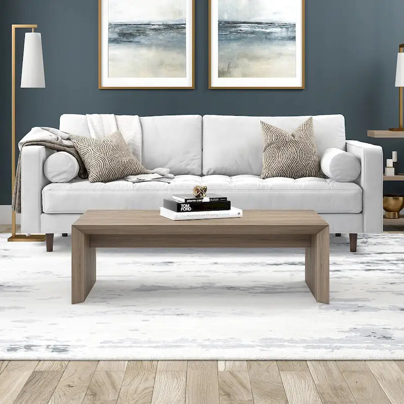 48 Wide Rectangular Coffee Table - Wood-Look Finish
