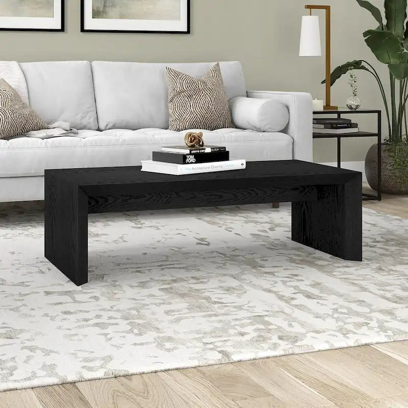 48 Wide Rectangular Coffee Table - Wood-Look Finish