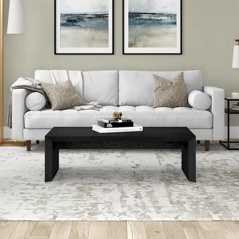 48 Wide Rectangular Coffee Table - Wood-Look Finish