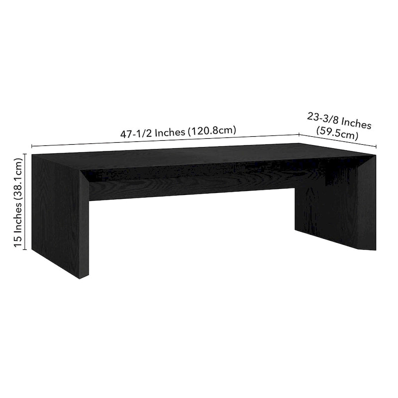 48 Wide Rectangular Coffee Table - Wood-Look Finish