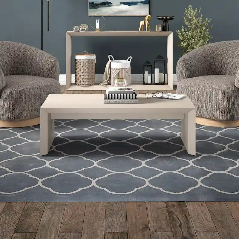 48 Wide Rectangular Coffee Table - Wood-Look Finish