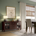Stratford SOLID WOOD 60 Wide Contemporary Sideboard Buffet in Russet Brown - 17d x 60w x 30h