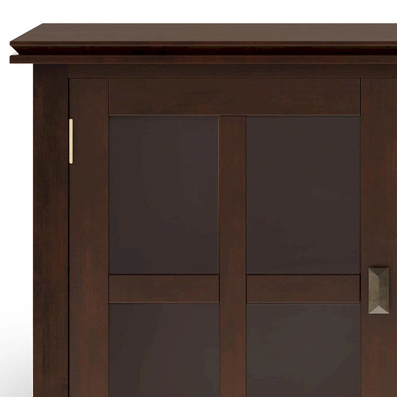 Stratford SOLID WOOD 60 Wide Contemporary Sideboard Buffet in Russet Brown - 17d x 60w x 30h