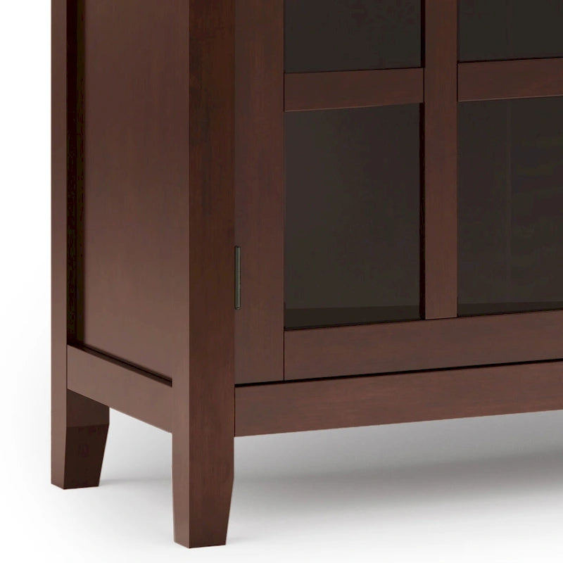 Stratford SOLID WOOD 60 Wide Contemporary Sideboard Buffet in Russet Brown - 17d x 60w x 30h