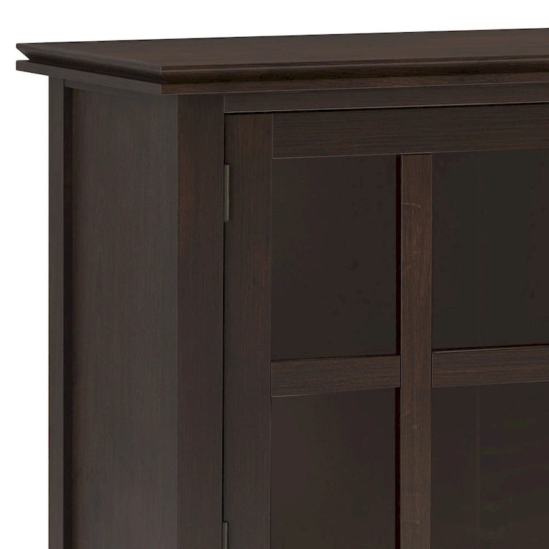 Stratford SOLID WOOD 60 Wide Contemporary Sideboard Buffet in Russet Brown - 17d x 60w x 30h
