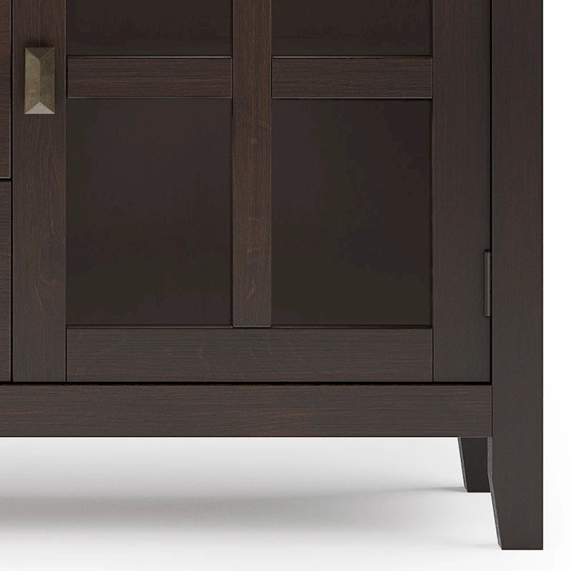 Stratford SOLID WOOD 60 Wide Contemporary Sideboard Buffet in Russet Brown - 17d x 60w x 30h
