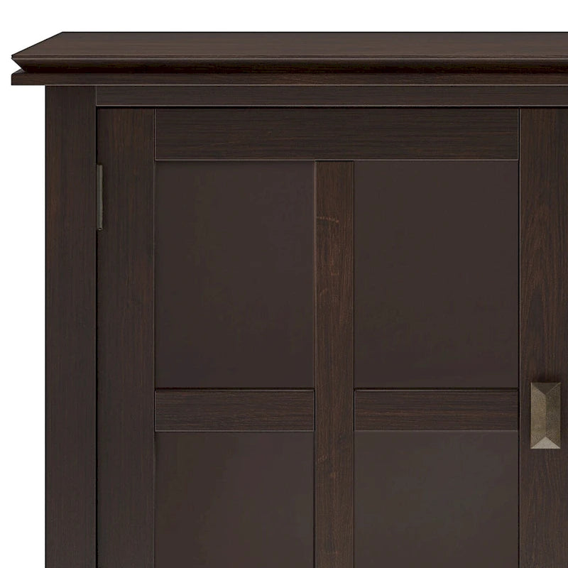 Stratford SOLID WOOD 60 Wide Contemporary Sideboard Buffet in Russet Brown - 17d x 60w x 30h