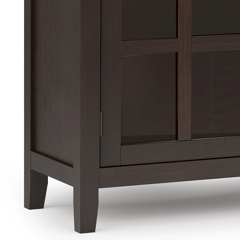 Stratford SOLID WOOD 60 Wide Contemporary Sideboard Buffet in Russet Brown - 17d x 60w x 30h