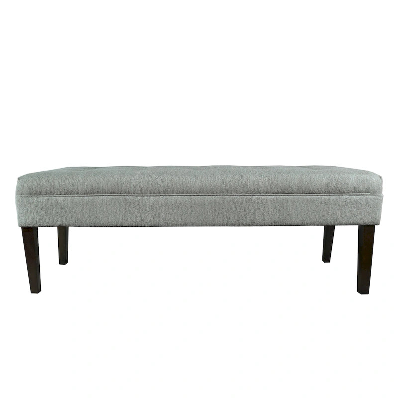 Button Tufted Upholstered Long Bench - 55" - Grey, Gold, or Teal