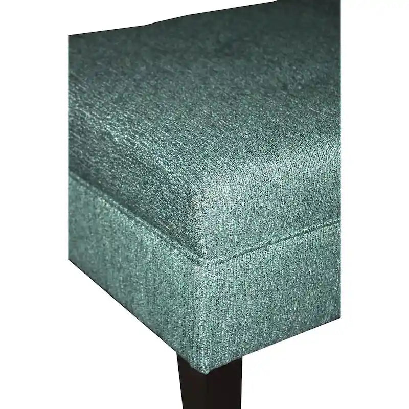 Button Tufted Upholstered Long Bench - 55" - Grey, Gold, or Teal