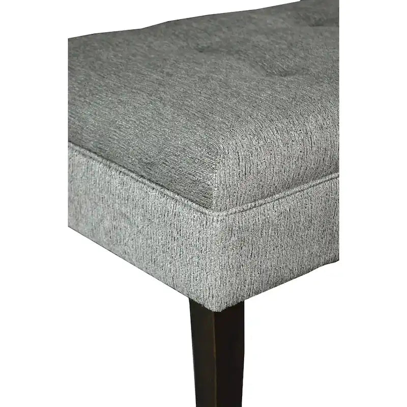 Button Tufted Upholstered Long Bench - 55" - Grey, Gold, or Teal
