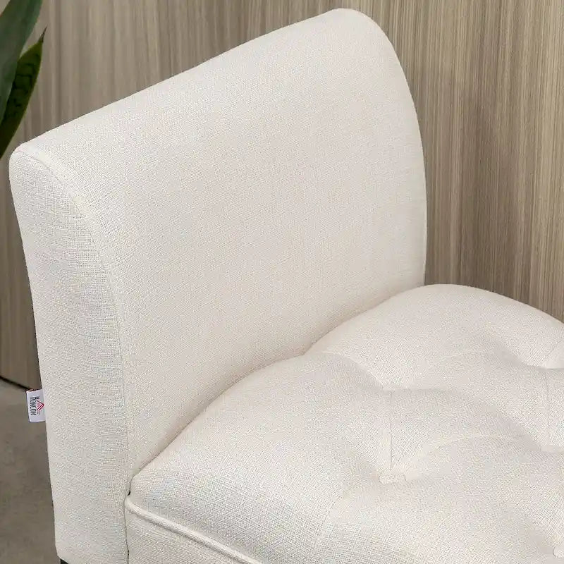 End of Bed Bench with Button Tufted Design, Upholstered Bench