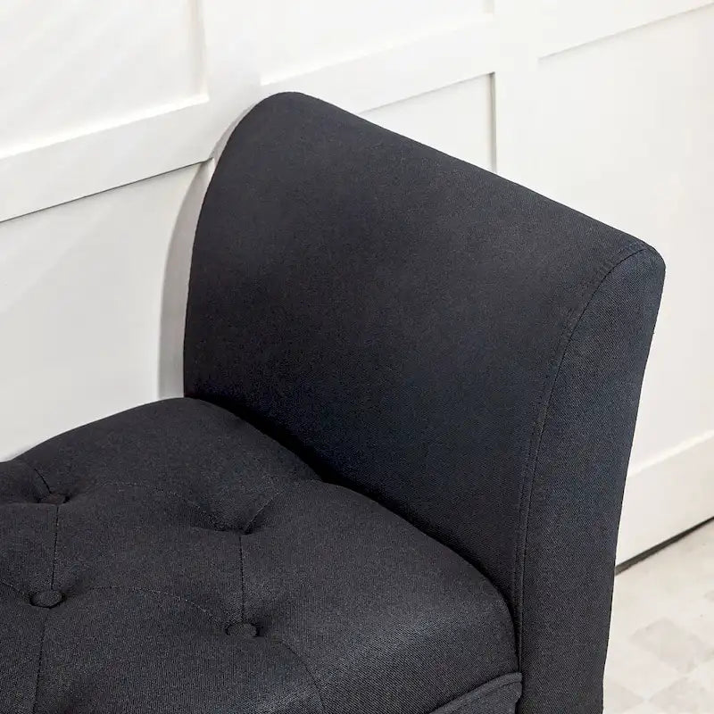 End of Bed Bench with Button Tufted Design, Upholstered Bench