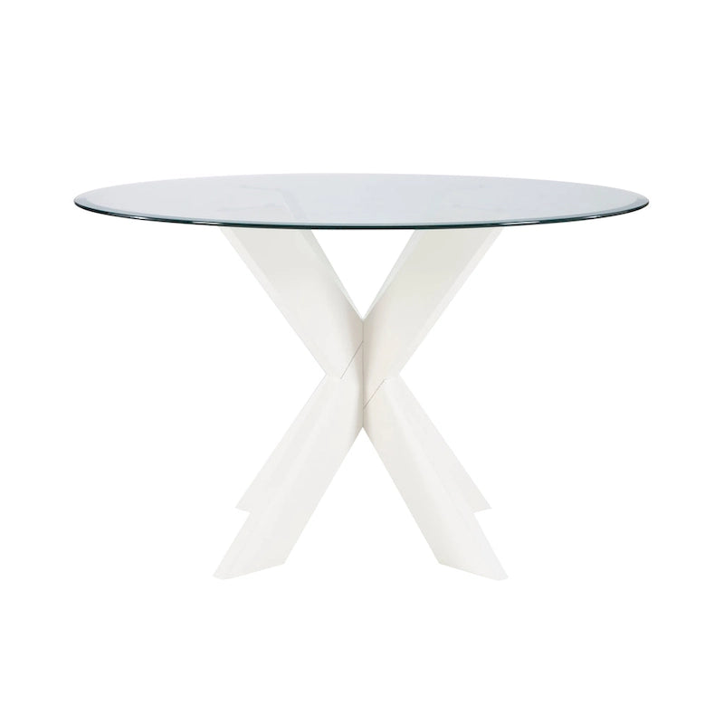 X-Base Round Glass Dining Table (Table Only)