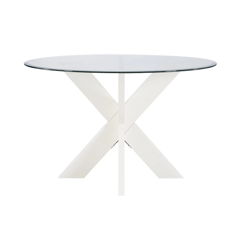 X-Base Round Glass Dining Table (Table Only)