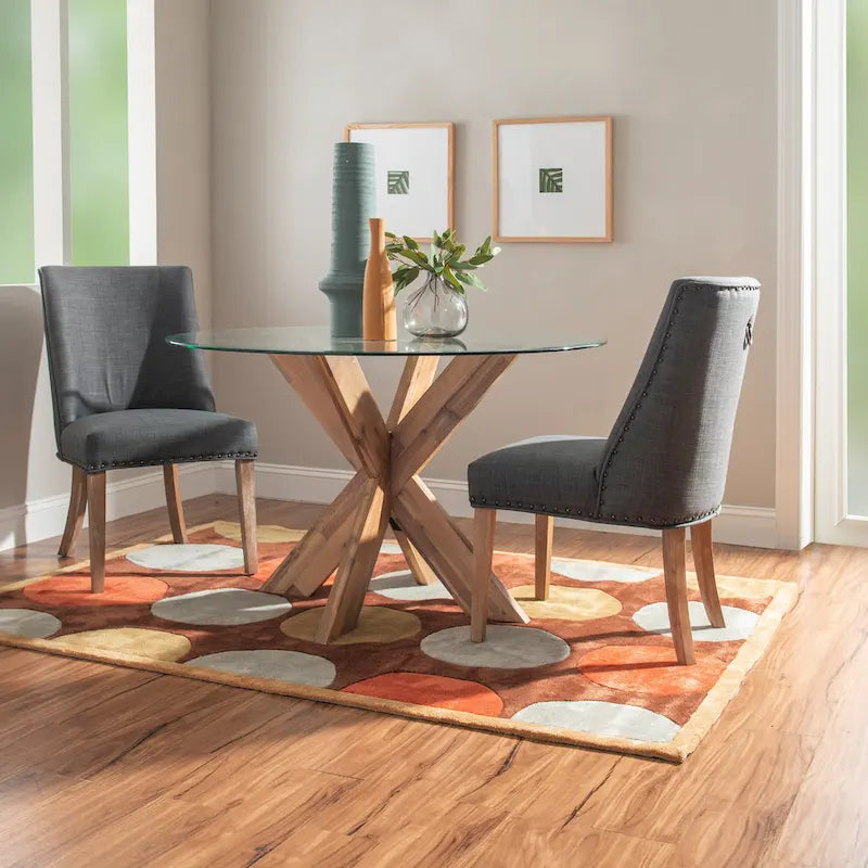 X-Base Round Glass Dining Table (Table Only)