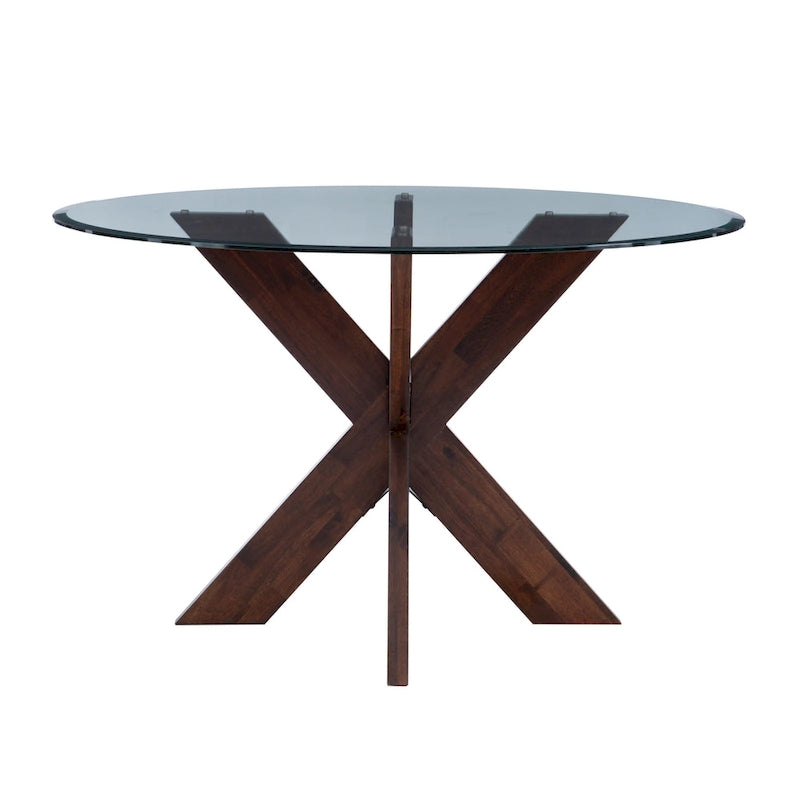 X-Base Round Glass Dining Table (Table Only)