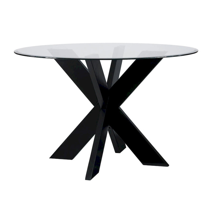 X-Base Round Glass Dining Table (Table Only)
