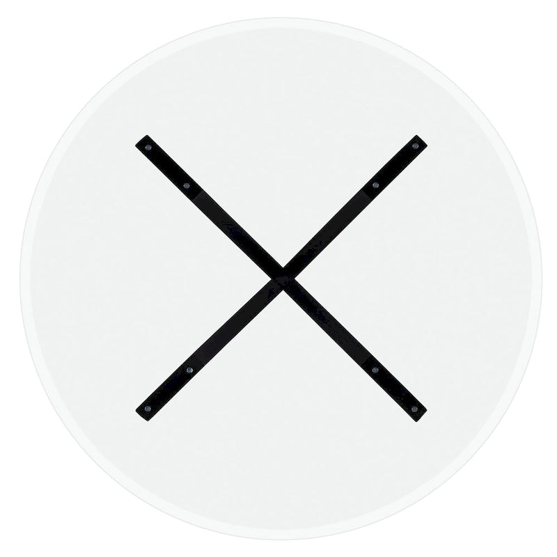 X-Base Round Glass Dining Table (Table Only)