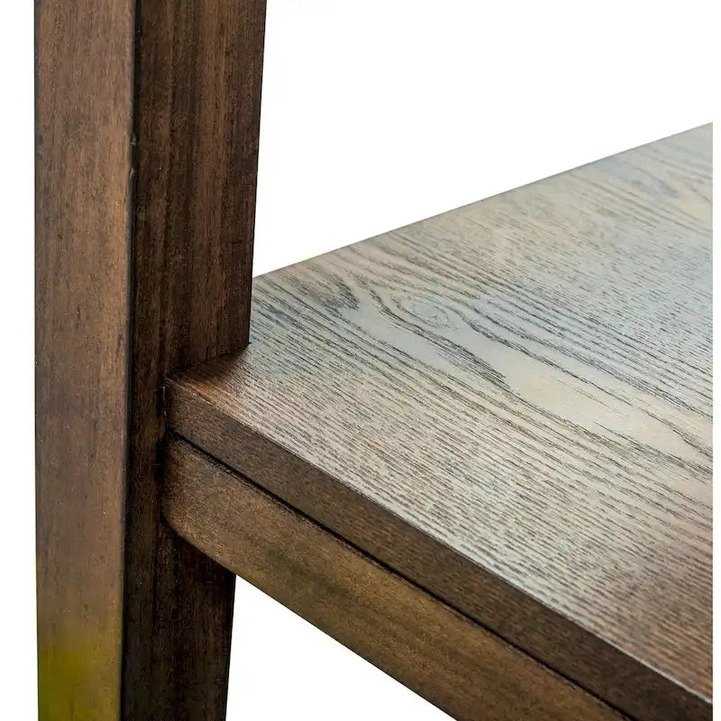 Tobacco Chair Side Table with Ceramic Tile Top and Drawer