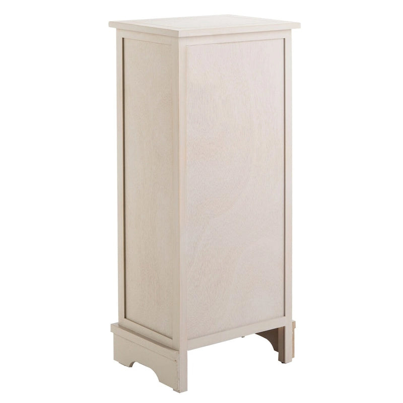Distressed Black Pine Storage Cabinet with Wicker Baskets - 16"W x 12"D x 35"H