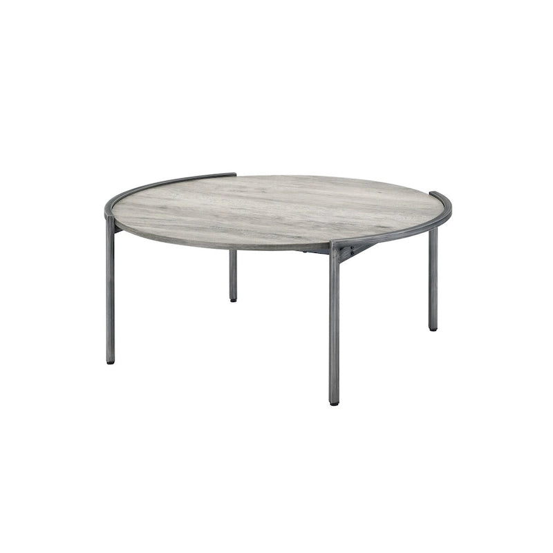 Urban Light Grey 37-inch Steel Round Coffee Table
